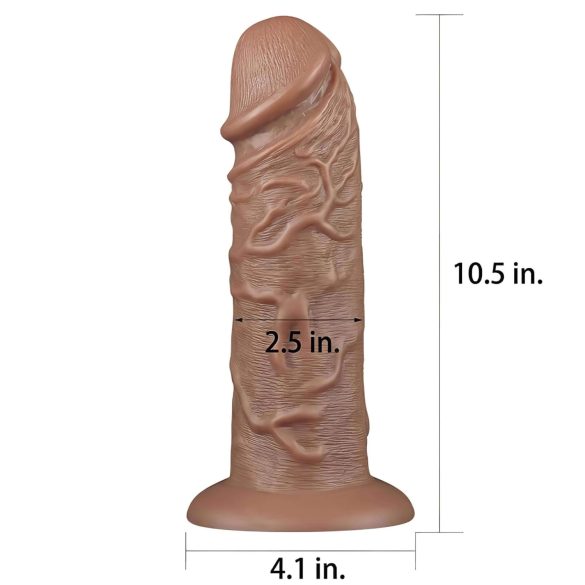 Lovetoy Chubby - realistisk sugkoppdildo 25cm (natur)