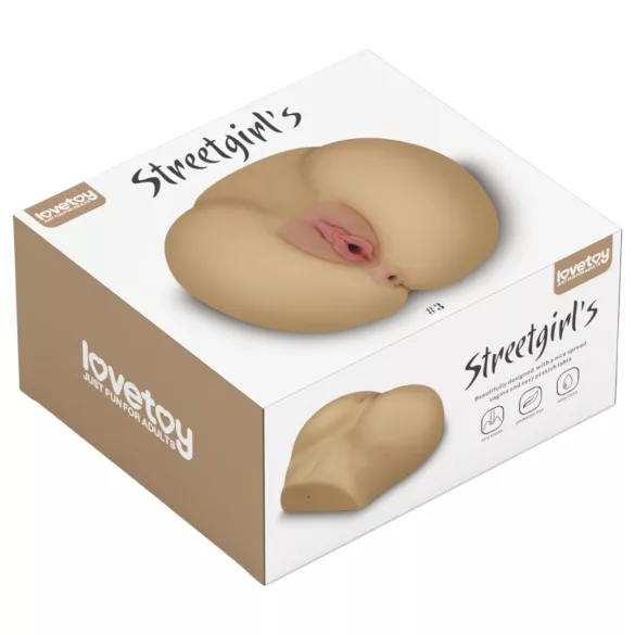 Lovetoy Streetgirl's - masturbator torso - vagina och anus - naturfärg