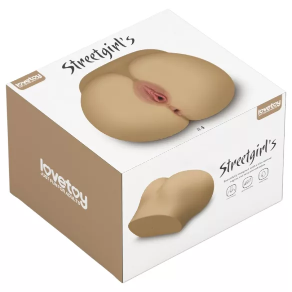 Lovetoy - masturbator torso - vagina och anal - naturfärg