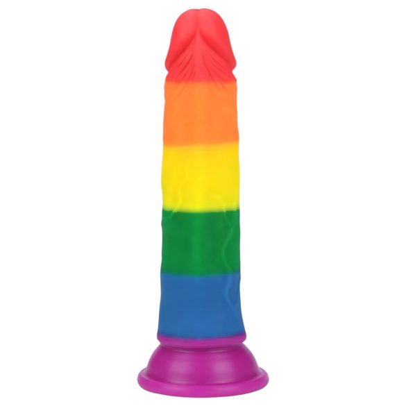 Lovetoy Prider - verklighetstroget dildo - 19cm (regnbåge)