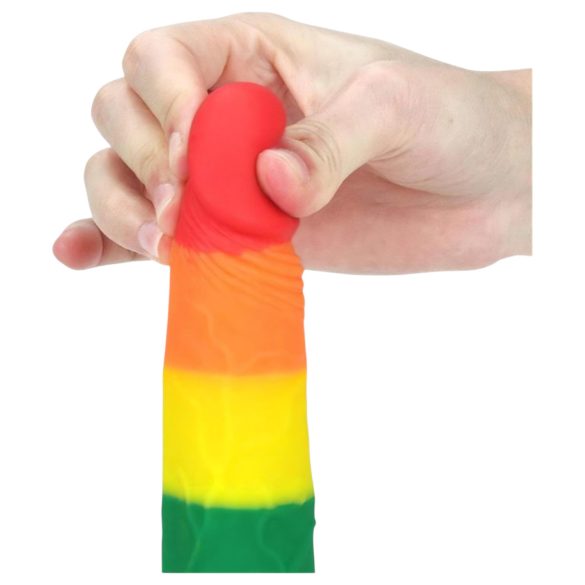 Lovetoy Prider - realistisk dildo - 19 cm - regnbåge