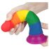 Lovetoy Prider - verklighetstroget dildo - 19cm (regnbåge)