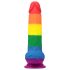 Lovetoy Prider - realistisk regnbågsdildo med testiklar 20 cm