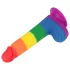 Lovetoy Prider - realistisk dildo med pung - 20 cm - regnbågsfärgad