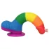 Lovetoy Prider - realistisk dildo med pung - 20 cm - regnbågsfärgad
