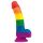 Lovetoy Prider - realistisk silikon dildo 19 cm (regnbåge)