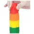 Lovetoy Prider - realistisk dildo - silikon - 19cm regnbågsfärgad