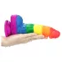 Lovetoy Prider - realistisk dildo - silikon - 19cm regnbågsfärgad