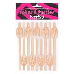 Lovetoy - sugrör med vaginaform - naturfärg