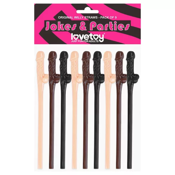 Lovetoy - realistiskt penis sugrör - natur/brun/svart