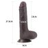 Lovetoy Sliding-Skin - dildo med dubbel lager - 18cm - brun