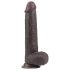 Lovetoy Sliding-Skin - Dubbel lager dildo - 23cm (brun)