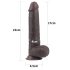 Lovetoy Sliding-Skin - realistisk dildo - dubbel lager - 23cm brun