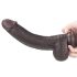 Lovetoy Sliding-Skin - Dubbel lager dildo - 23cm (brun)