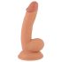 Mr. Rude - naturtrogen sugpropp-dildo med pung - 18 cm