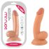 Mr. Rude - naturtrogen sugpropp-dildo med pung - 18 cm