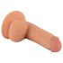 Mr. Rude - naturtrogen sugpropp-dildo med pung - 18 cm