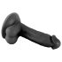 Mr. Rude - Realistisk sugpropp-dildo med pung, 17cm (svart)