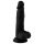 Mr. Rude - svart, naturtrogen dildo med sugkopp och pung - 19cm