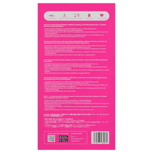 LOVENSE Osci 3 - vibrator med klitorisklitorarm (rosa)