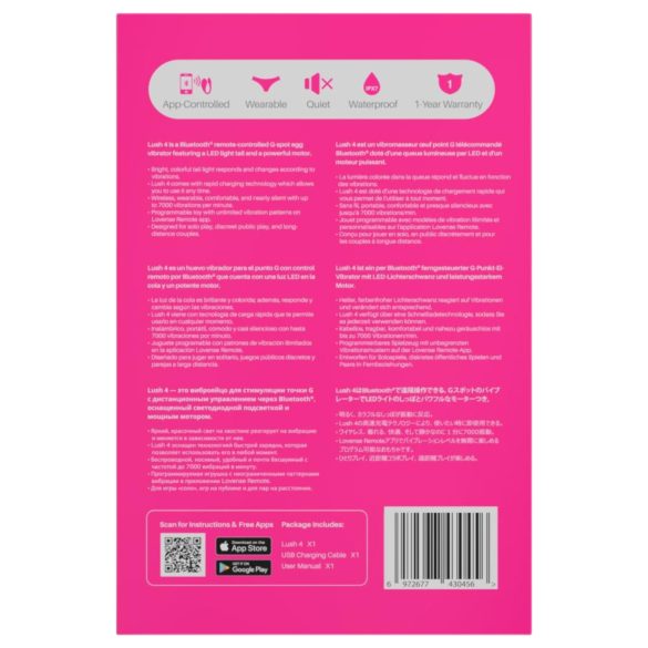 Lovense Lush 4 - appstyrd vibratorägg - rosa
