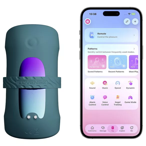 Lovense Gush 2 - App‑styrd ollonvibrator (turkos)