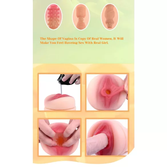 Tracy's Dog - masturbator med realistisk vagina - svart/natur