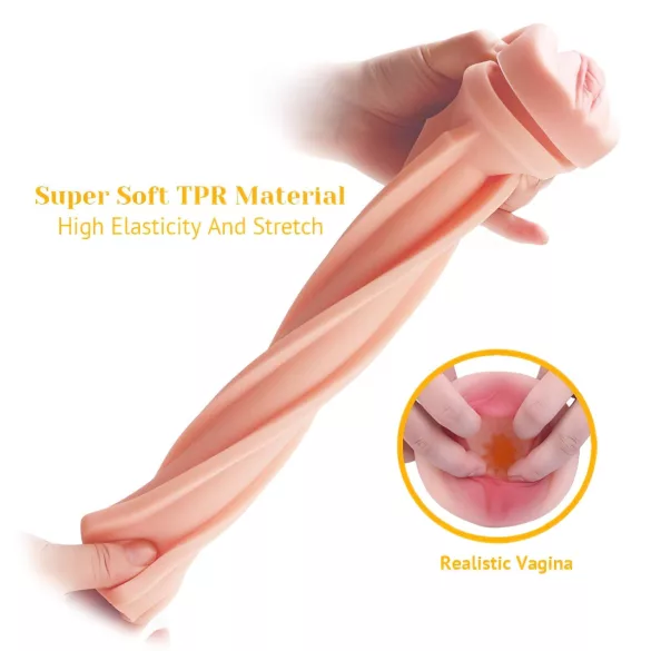 Tracy's Dog - masturbator med realistisk vagina - svart/natur
