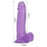 Tracy's Dog Jelly 8 - sugkoppsfäste, testikel-dildo (lila)