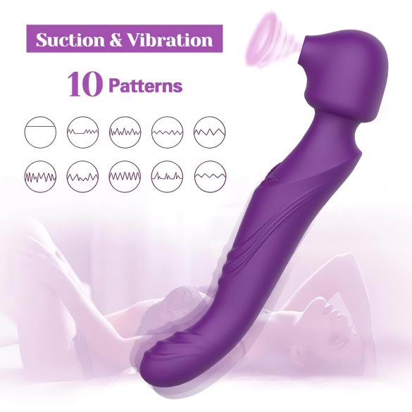 Tracy's Dog - wand vibrator - pulserande massager - silikon lila