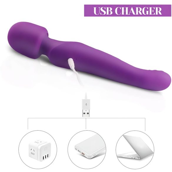 Tracy's Dog - wand vibrator - pulserande massager - silikon lila