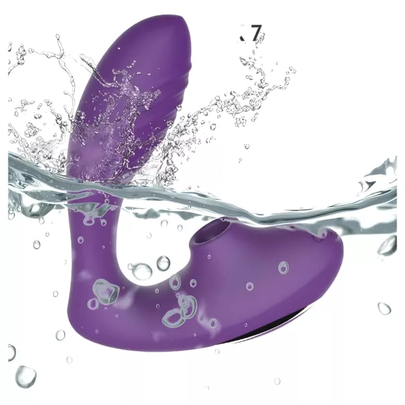 Tracy's Dog 2 - lufttrycksvibrator 2-i-1 - vibrator och sug - lila
