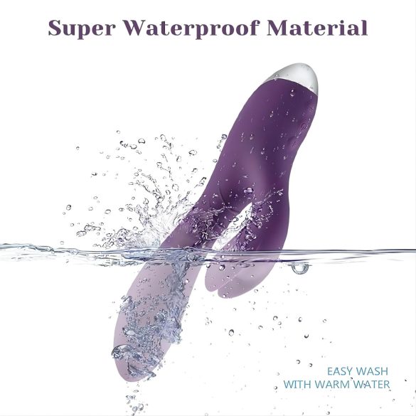 Tracy's Dog - rabbitvibrator med klitorisarm - vattentät silikon lila