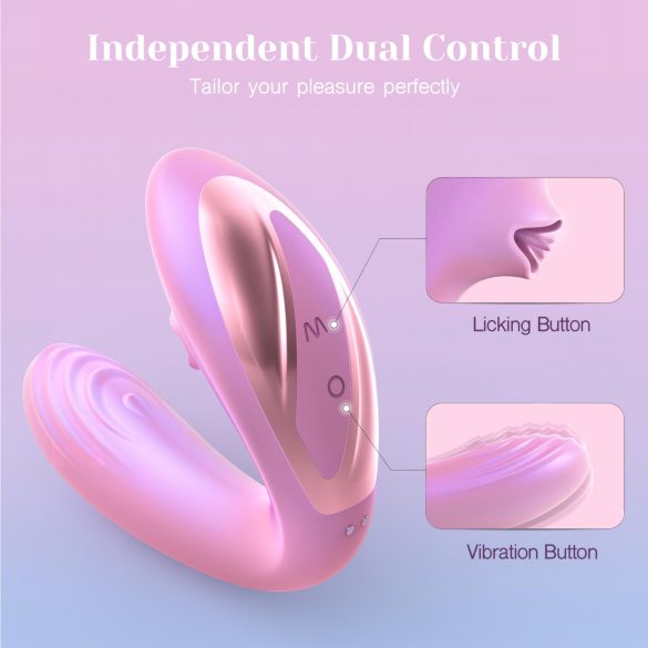Tracy's Dog OG Lick - G-punkt vibrator med klitorisstimulator - rosa