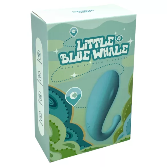 Leopard Whale - vibratorägg - uppladdningsbar fjärrkontroll - blå