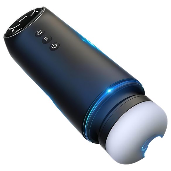 Leopard - upp-ner rörlig sugande-vibrerande masturbator (svart)