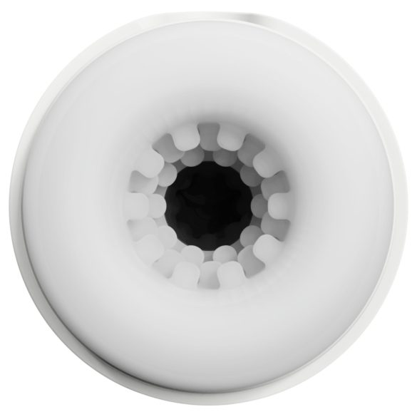 Leopard - masturbator med sug och vibration - vit