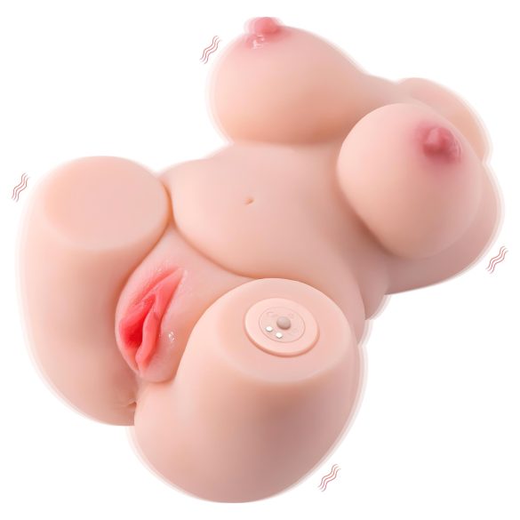 Lonely - realistisk vibrator torso masturbator - hudfärgad