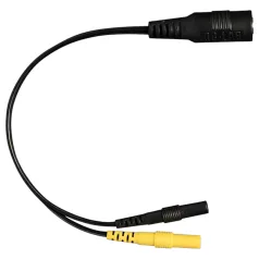   DG-LAB - elektrodadapter från 2,5 mm-uttag till 2 mm (svart)