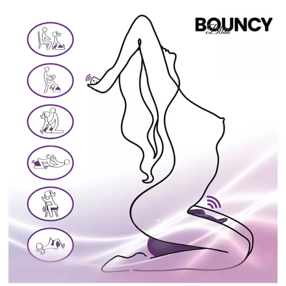 Bouncy Bliss Classic - uppblåsbar kuddevibrator - lila
