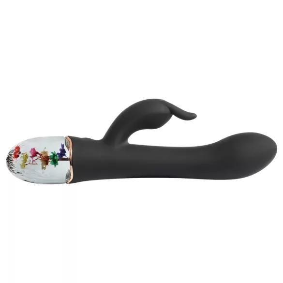 LOVISS Flower - G-punktsvibrator med klitorisstimulator (svart)