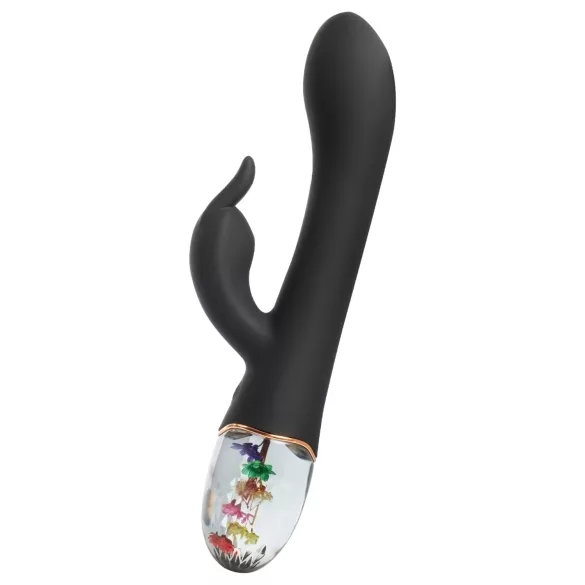 LOVISS Flower - G-punktsvibrator med klitorisstimulator (svart)