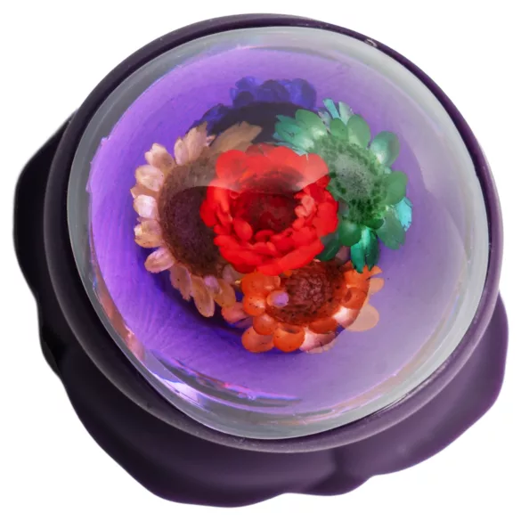 LOVISS Flower - analplugg med fjärrstyrd vibrator (lila)