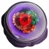LOVISS Flower - analplugg med fjärrstyrd vibrator (lila)