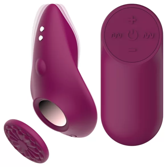 Passion Play - fjärrstyrd, magnetisk trosvibrator (vinröd)