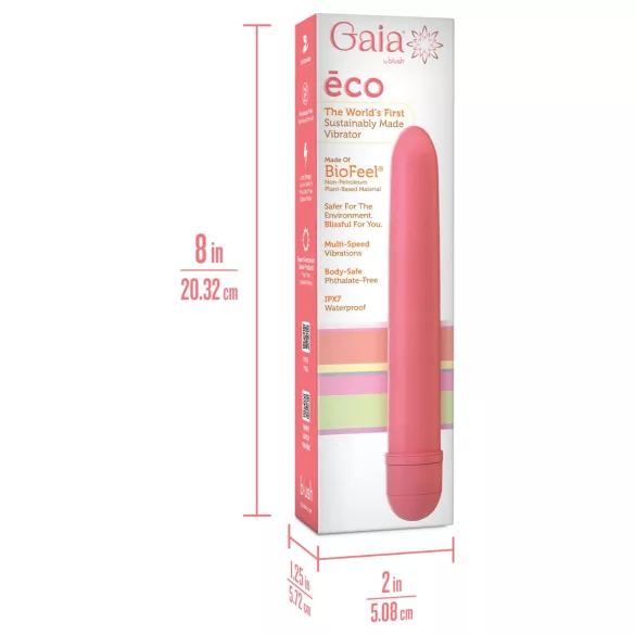 Gaia - stavvibrator - miljövänlig - rosa - stor