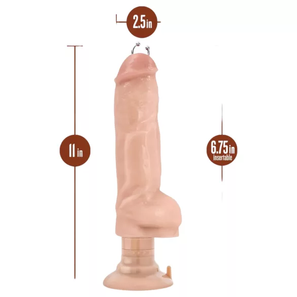 Blush Bad Boy - vibrator med piercing - 33cm natur