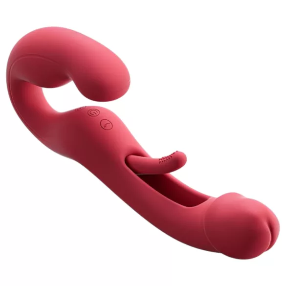 Honey Play Box Harmony Duo - App-styrd påsättningsbar tungvibrator (röd)