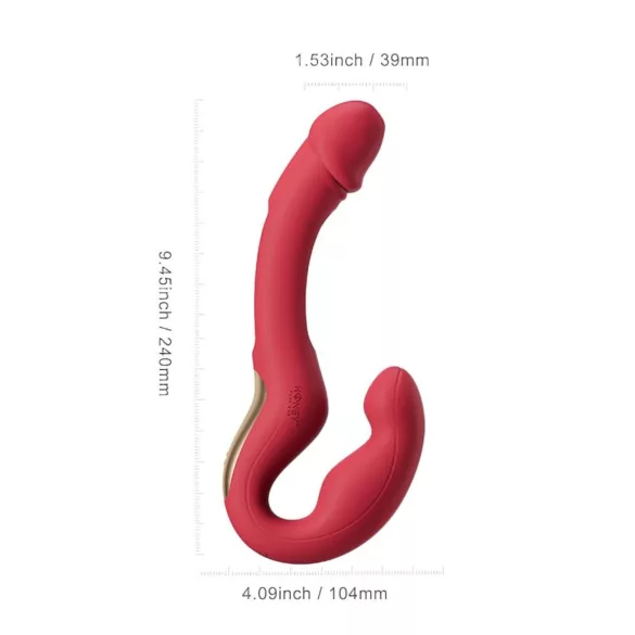 Honey Play Box Harmony Duo - App-styrd påsättningsbar tungvibrator (röd)