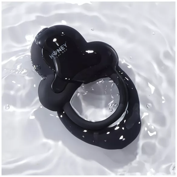 Honey Play Box Anello - App-styrd vibrerande penis- och pungring för män (svart)